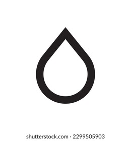Diseño de señales planas de caída de agua. Icono del vector del petróleo. Icono de caída de aceite. Icono de colocación de tinta. Símbolo de lágrima. Suelta el pictograma. icono de interfaz de usuario de UX