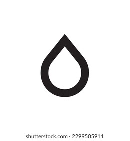 Wassertropfen flach Schild Design. Petroleum-Vektorsymbol. Öltropfsymbol. Tintenfisch-Dropsymbol. Teardrop-Symbol. Piktogramm abwerfen. UX-UI-Symbol