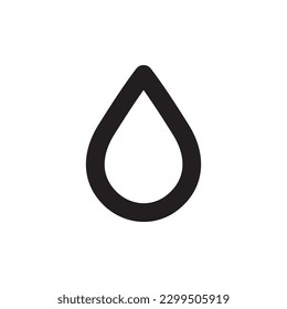 Diseño de señales planas de caída de agua. Icono del vector del petróleo. Icono de caída de aceite. Icono de colocación de tinta. Símbolo de lágrima. Suelta el pictograma. icono de interfaz de usuario de UX
