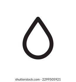 Diseño de señales planas de caída de agua. Icono del vector del petróleo. Icono de caída de aceite. Icono de colocación de tinta. Símbolo de lágrima. Suelta el pictograma. icono de interfaz de usuario de UX