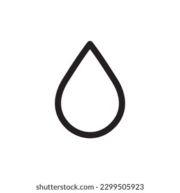 Diseño de señales planas de caída de agua. Icono del vector del petróleo. Icono de caída de aceite. Icono de colocación de tinta. Símbolo de lágrima. Suelta el pictograma. icono de interfaz de usuario de UX