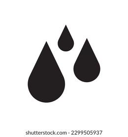 Diseño de señales planas de caída de agua. Icono del vector del petróleo. Icono de caída de aceite. Icono de colocación de tinta. Símbolo de lágrima. Suelta el pictograma. icono de interfaz de usuario de UX
