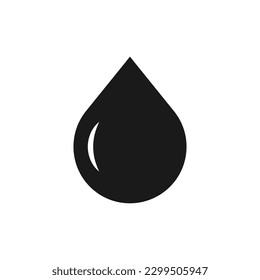 Wassertropfen flach Schild Design. Petroleum-Vektorsymbol. Öltropfsymbol. Tintenfisch-Dropsymbol. Teardrop-Symbol. Piktogramm abwerfen. UX-UI-Symbol