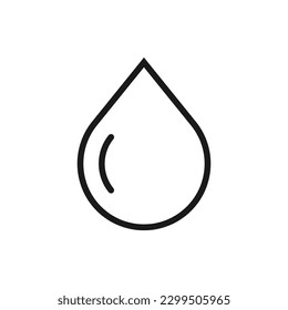 Water drop flat sign design. Petroleum vector icon. Oil drop icon. Ink drop icon. Teardrop symbol. Drop pictogram. UX UI icon