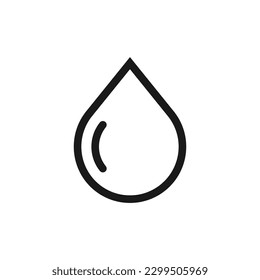 Water drop flat sign design. Petroleum vector icon. Oil drop icon. Ink drop icon. Teardrop symbol. Drop pictogram. UX UI icon