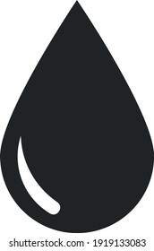 Water drop in flat style set. Vector