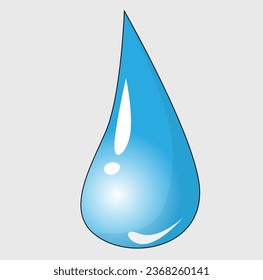 water drop in flat vector design 