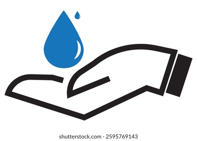Water drop flood icon. Outline water drop flood vector icon for web design isolated on white background design 