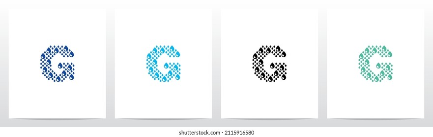Water Drop Forming Letter Logo Design G