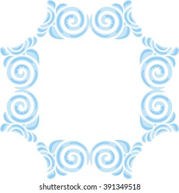 Water drop frame vector illustration