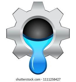 water drop and gear