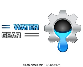 water drop and gear