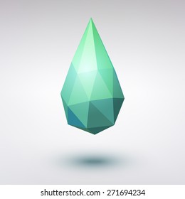 Water drop. Geometric abstract background.