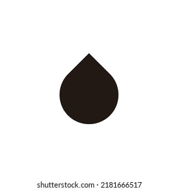 Water drop geometric symbol simple logo vector