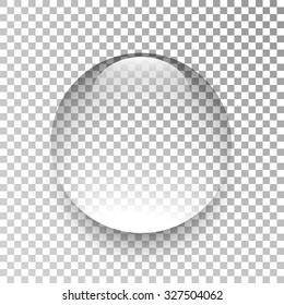 Water drop. Glass sphere. Bubble. Vector illustration.