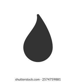 Water drop glyph icon. Vector illustration