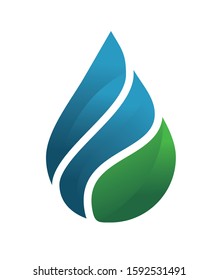 Water Drop Green logo  green design. Simple green logos for your company or other business
