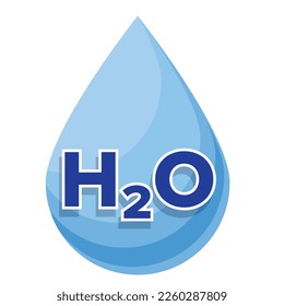 Water drop, H2O logo concept simple vector illustration 