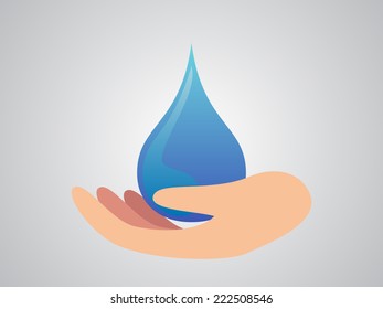 water drop hand care design