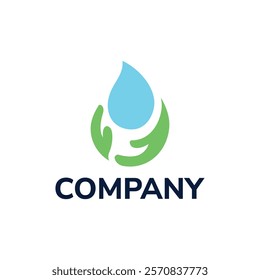 Water Drop Hand Care Logo