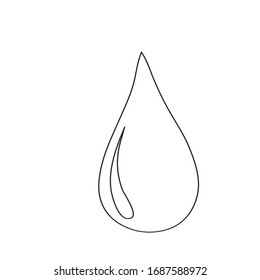 Wassertropfen handgezeichnet Umriss doodle Symbol. Klare, frische Vektorillustration-Skizze für Druck, Web, Handy und Infografiken einzeln auf weißem Hintergrund.

