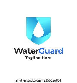 Water drop in Hand Logo design vector template. Save Aqua icon. Waterdrop liquid Oil Logotype concept icon.