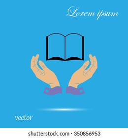 Water drop and hands, Icon
