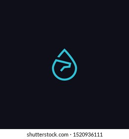 Water Drop And Horse Logo Design Concept Template Vector
