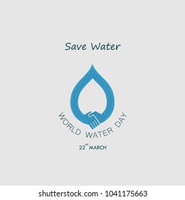 Water drop with human icon vector logo design template.World Water Day icon.World Water Day idea campaign for greeting card and poster.Vector illustration
