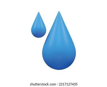Water drop icon 3d illustration