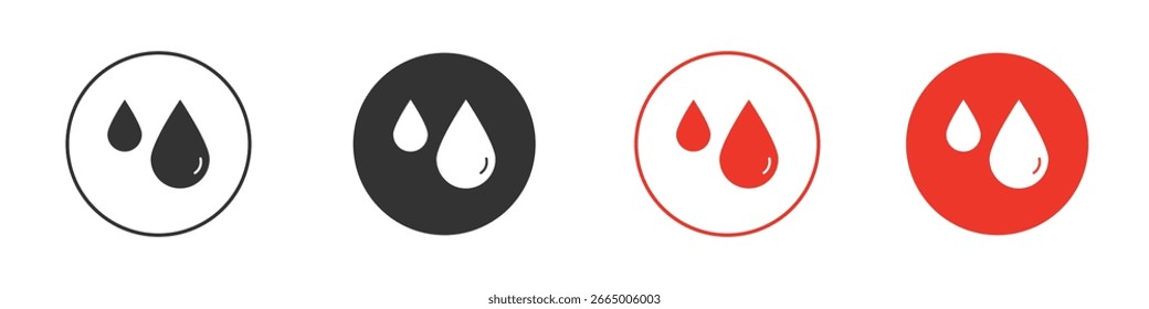 Icono de gota de agua. Iconos de vector de estilo negro. Símbolo de signo aislado