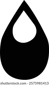 water drop icon black.Abstract black water drop icon design with flowing leaves and dots. Perfect for beauty, and health brands.simple water droplet symbol. transparent vector illustration.