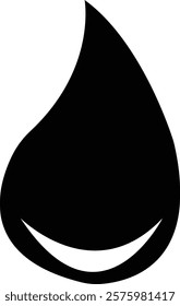 water drop icon black.Abstract black water drop icon design with flowing leaves and dots. Perfect for beauty, and health brands.simple water droplet symbol. transparent vector illustration.