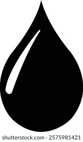 water drop icon black.Abstract black water drop icon design with flowing leaves and dots. Perfect for beauty, and health brands.simple water droplet symbol. transparent vector illustration.