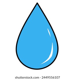 Water drop icon in blue