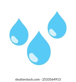 water drop icon. blue water drops vector icons set isolated on white background.