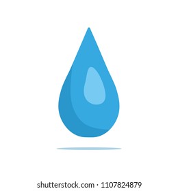 Water drop icon. Blue drop. Liquid droplet. Vector illustration