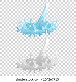 Water And Drop Icon - Blue wave and water splashe, wavy symbol of nature in motion vector Illustrations.