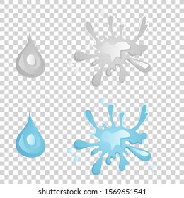 Water And Drop Icon - Blue wave and water splashe, wavy symbol of nature in motion vector Illustrations.