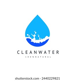 Water drop icon, can be used for logo or brand name, vector illustration.