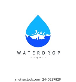 Water drop icon, can be used for logo or brand name, vector illustration.