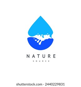 Water drop icon, can be used for logo or brand name, vector illustration.