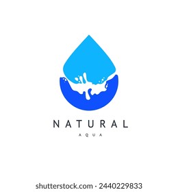Water drop icon, can be used for logo or brand name, vector illustration.
