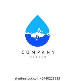 Water drop icon, can be used for logo or brand name, vector illustration.