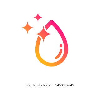 Water drop icon. Clean crystal aqua sign. Liquid symbol. Classic flat style. Gradient water drop icon. Vector