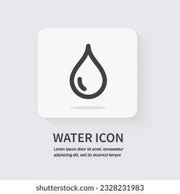 icono de caída de agua. agua limpia, ambiente agradable. icono plano para aplicaciones y sitios web. Ilustración del vector