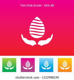 Water Drop Icon in Colored Square box. eps-10