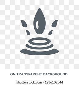 Water drop icon. Water drop design concept from  collection. Simple element vector illustration on transparent background.