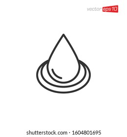 Water Drop Icon Design Illustration