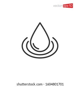 Water Drop Icon Design Illustration